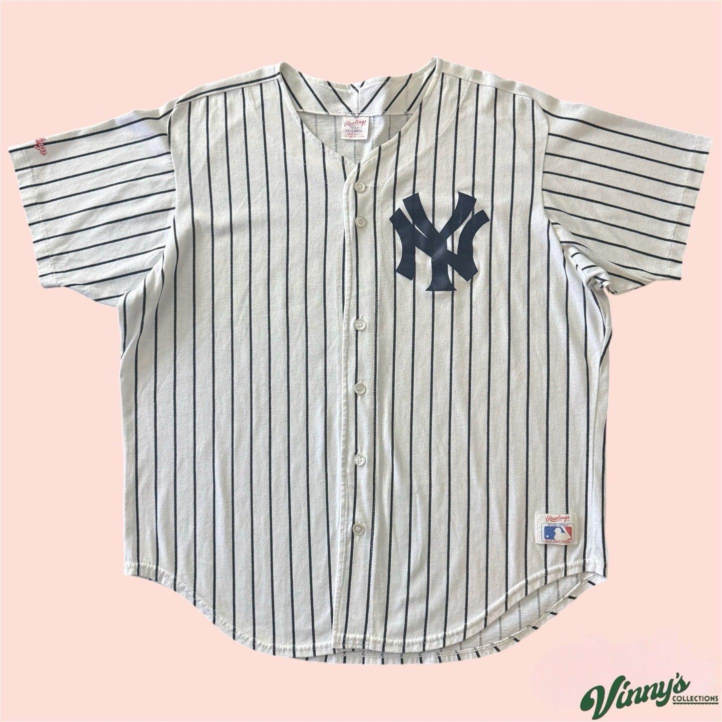 Vintage Rawlings MLB New York Yankees Baseball Jersey Mens 2XL