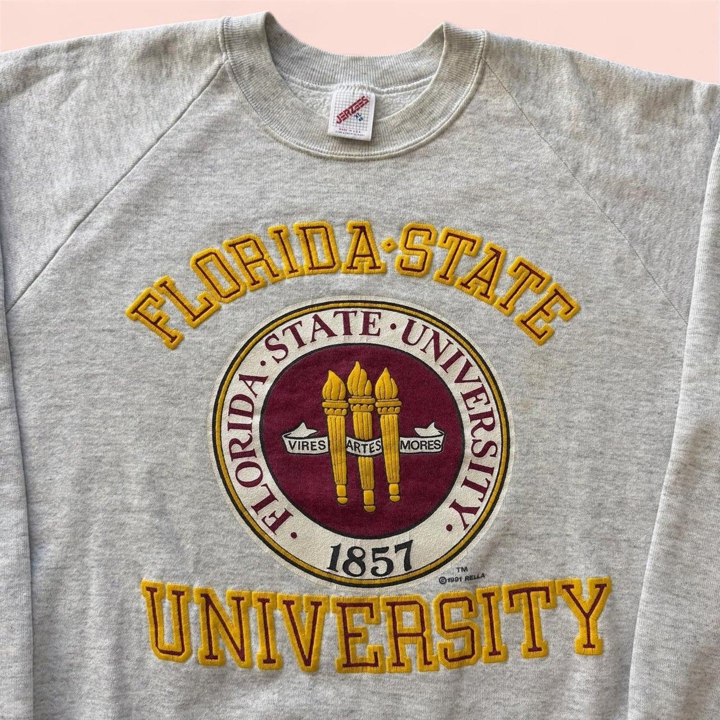 Vintage 90s Jerzees NCAA Florida State Seminoles College Sweatshirt Mens XL