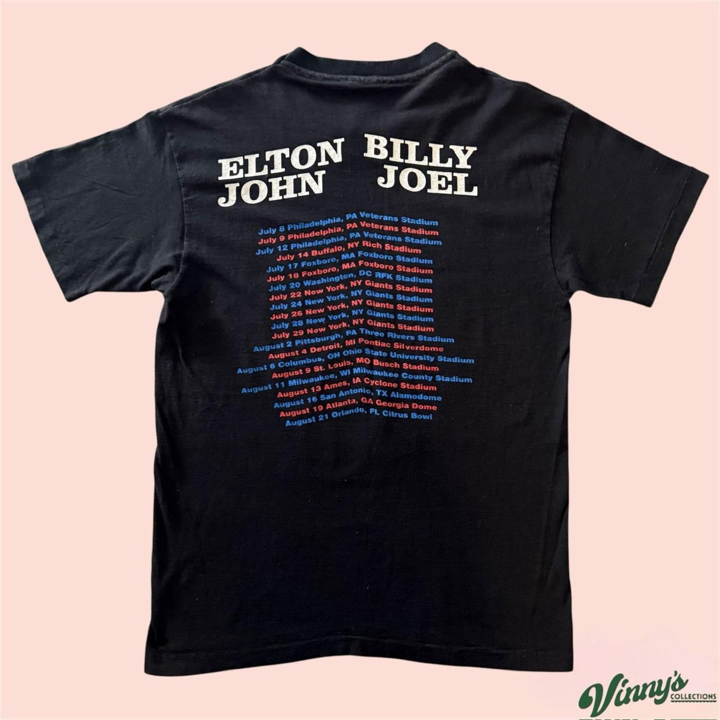 Vintage 90s Gem Elton John & Billy Joel 1994 Tour Shirt Mens Large