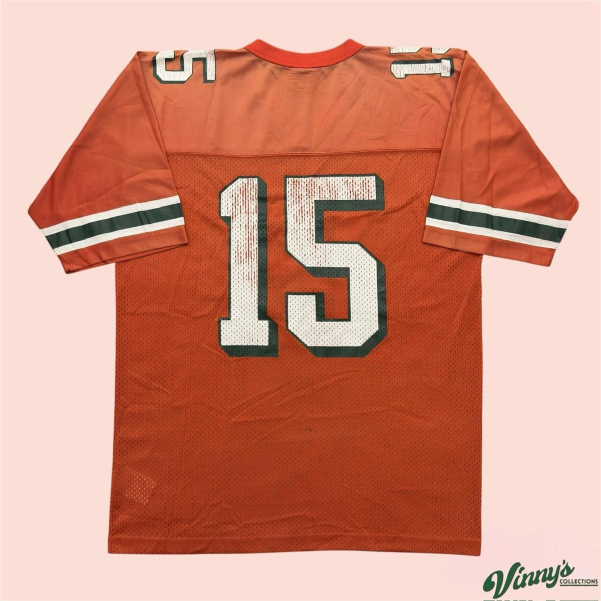Vintage 90s Nike Miami Hurricanes #15 College Football Jersey Mens Large
