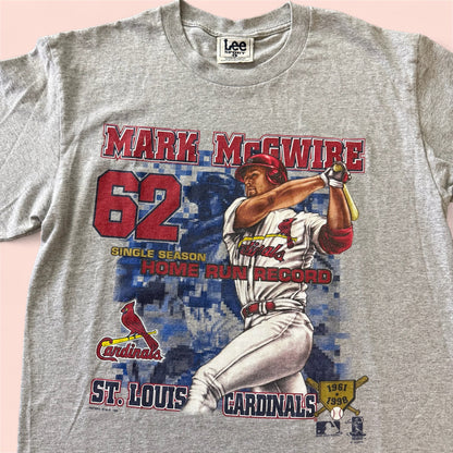Lee MLB St Louis Cardinals Mark McGwire 62 HR Season Baseball Shirt Mens Large