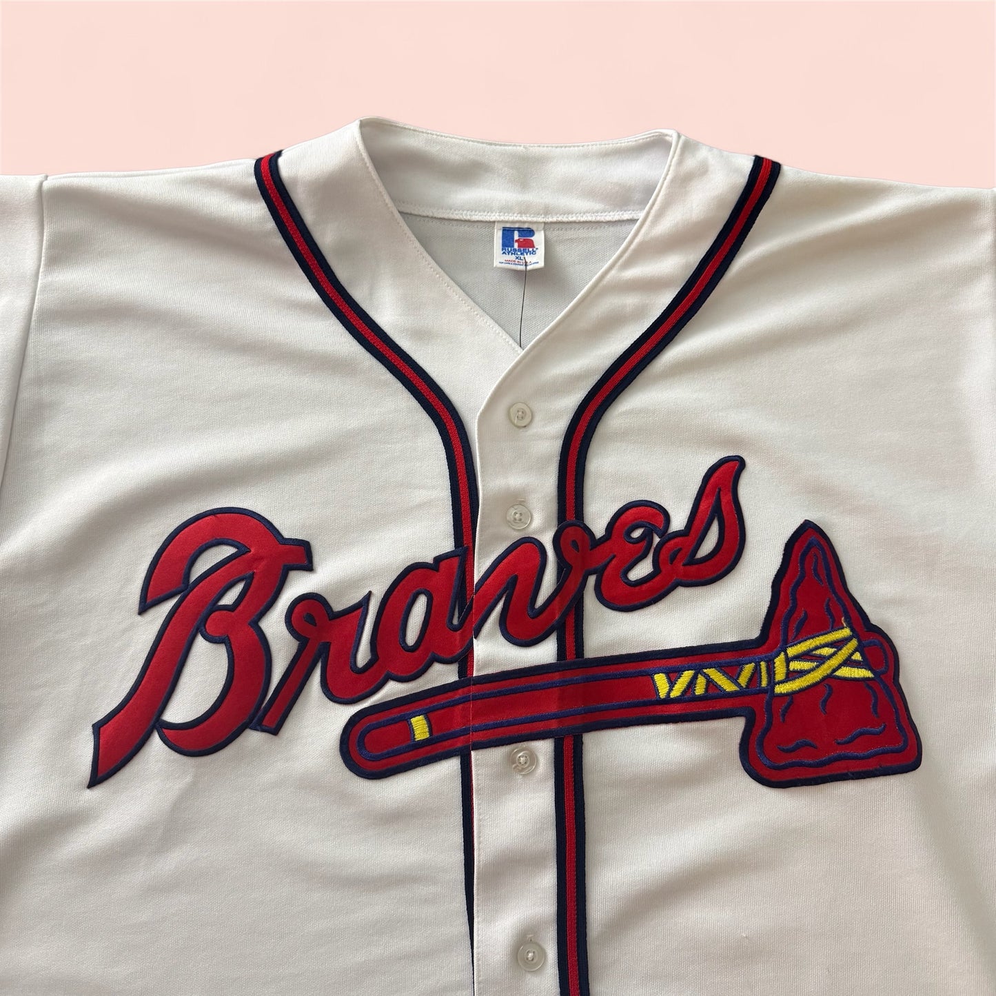 Russell Athletic MLB Atlanta Braves Baseball Jersey Mens XL