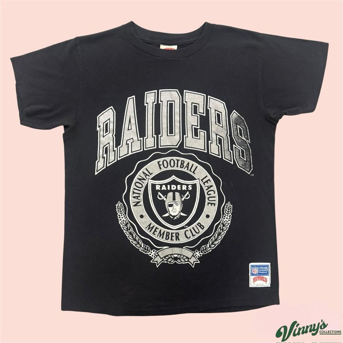 Vintage 90s Nutmeg Los Angeles Raiders Football Shirt Mens Medium