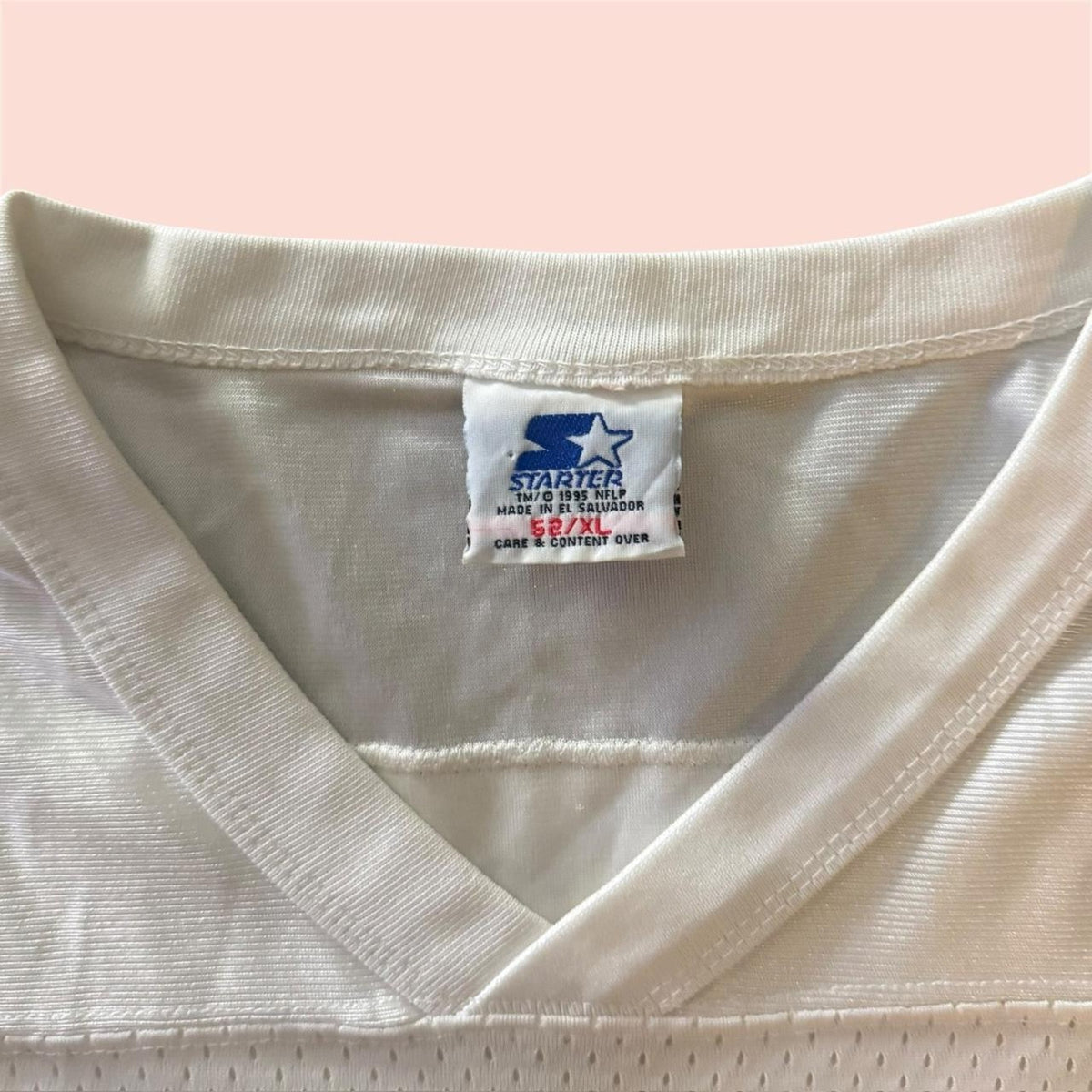 Vintage Starter New England Patriots Ted Johnson Cropped Football Jersey Mens XL