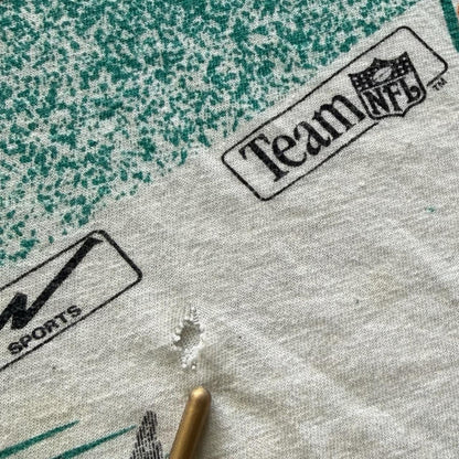 Vintage 90s NFL Miami Dolphins AOP Football Boxy Shirt Mens Medium