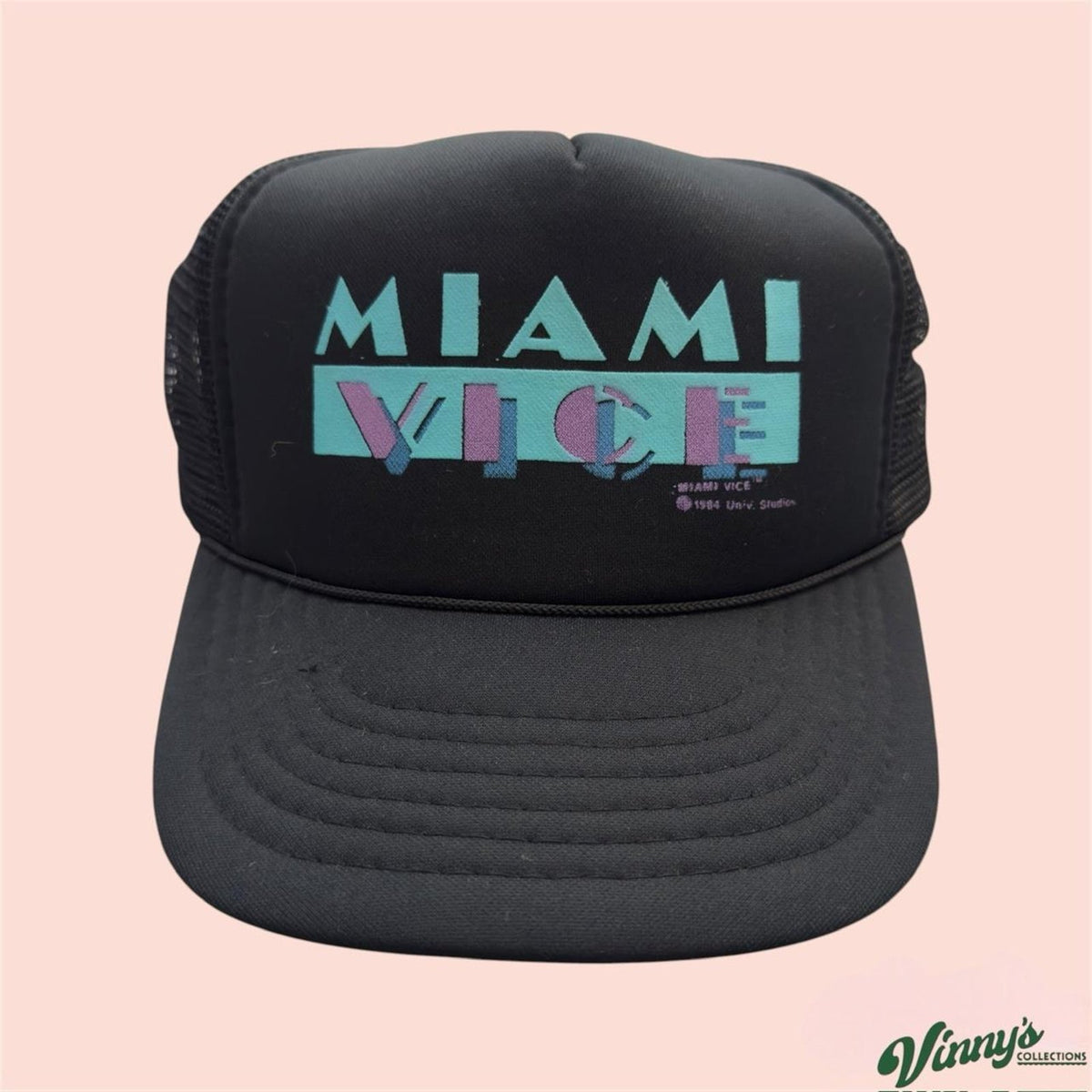 Vintage 80s Universal Studios 1984 Miami Vice Trucker Hat