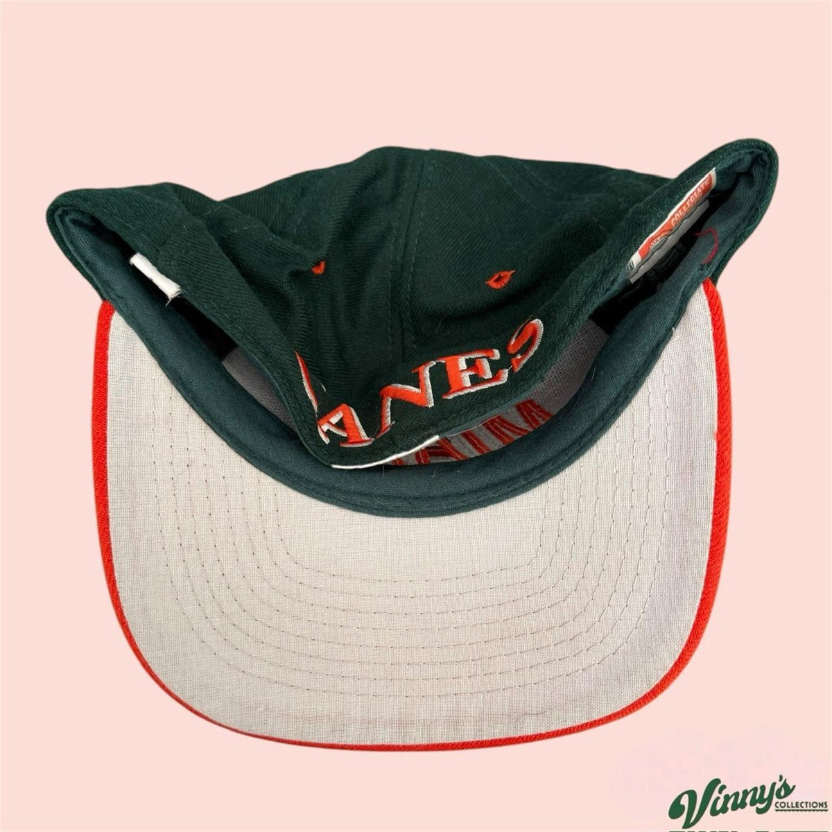 Vintage 90s Top of the World Miami Hurricanes Fitted Hat 7 1/8