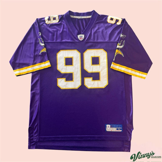 Vintage Reebok NFL Minnesota Vikings Chris Hovan Football Jersey Mens Large