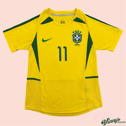 Vintage Y2K Nike Brazil National Team Ronaldinho Soccer Jersey Kit Mens SMall