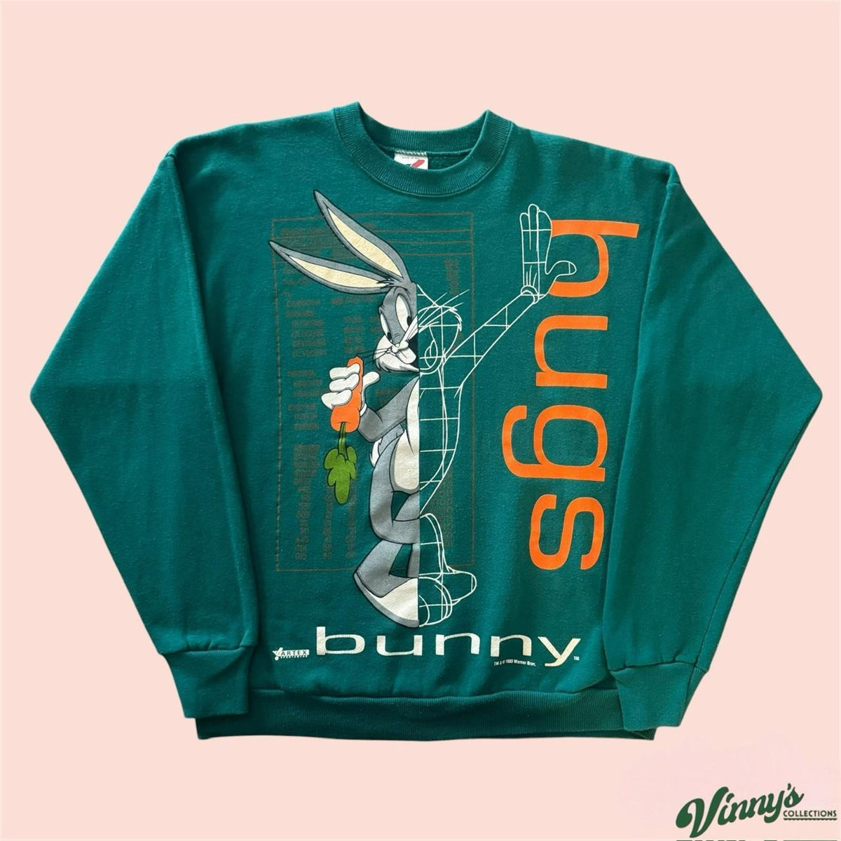 Vintage 90s Artex Sportswear Bugs Bunny Crewneck Sweatshirt Mens Medium