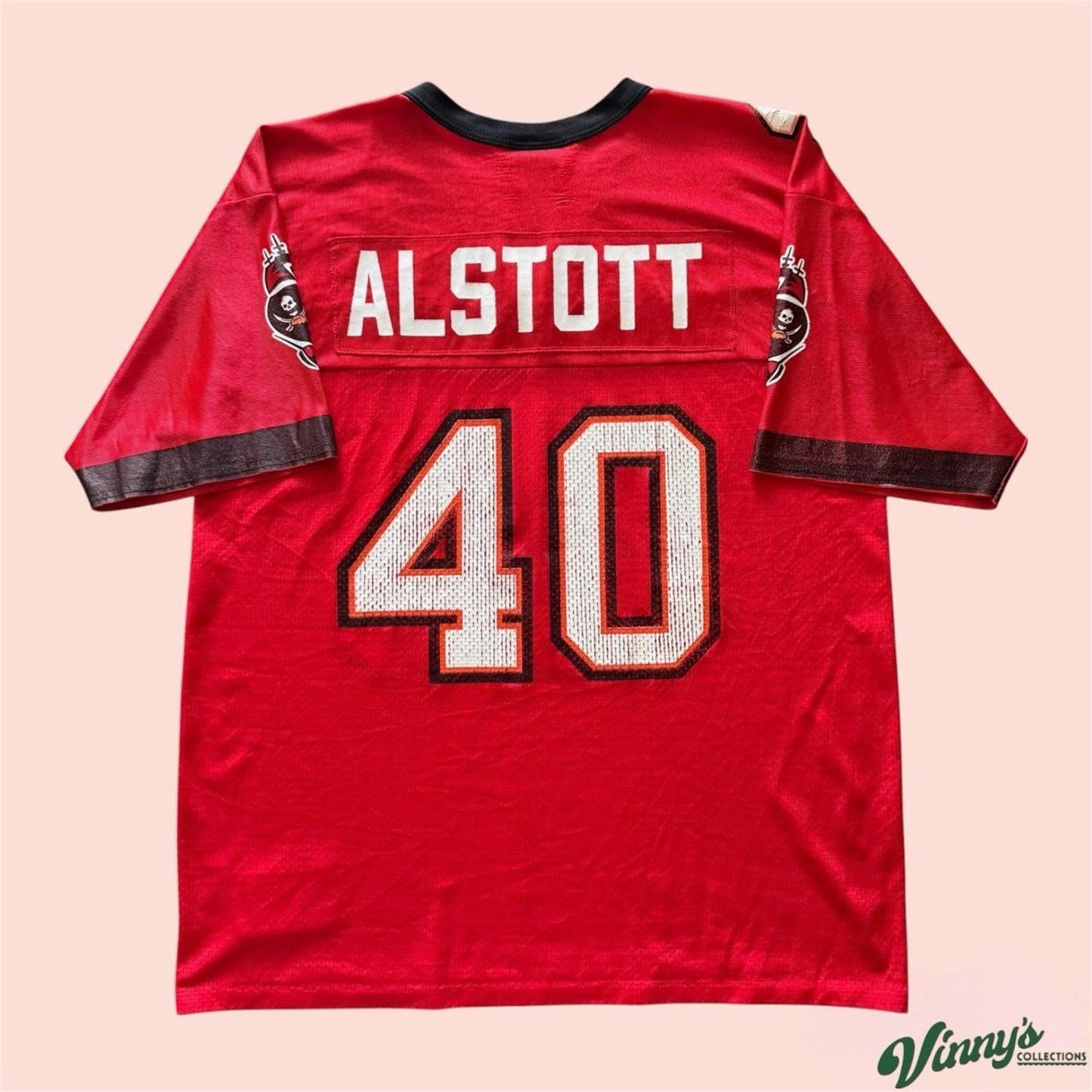 Logo Athletic NFL Tampa Bay Buccaneers Mike Alstott Red Jersey Mens Large