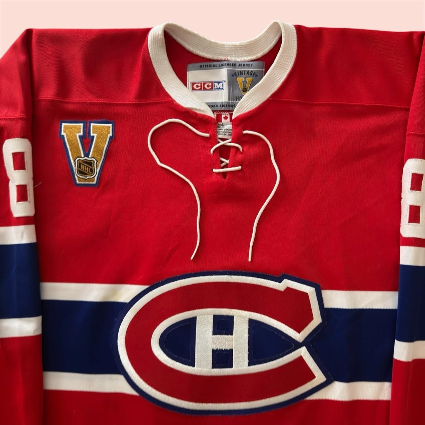 Vintage CCM NHL Montreal Canadiens Hockey Jersey Mens XL
