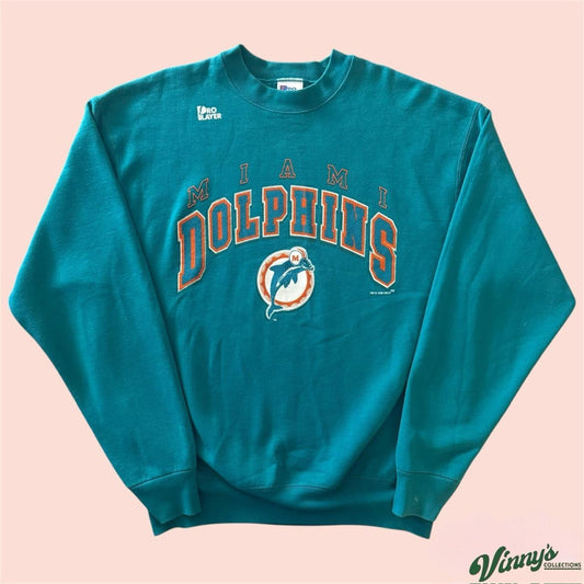 Vintage Pro Player NFL Miami Dolphins Football Crewneck Sweatshirt Mens XL