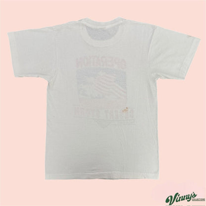 Vintage 90d Fruit of the Loom Operation Desert Storm Shirt Mens Medium