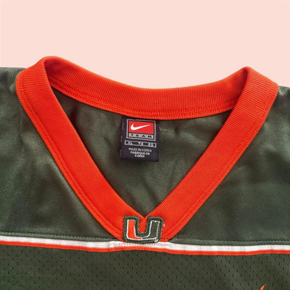 Vintage 2001 Nike Miami Hurricanes Ken Dorsey College Football Jersey Mens XL