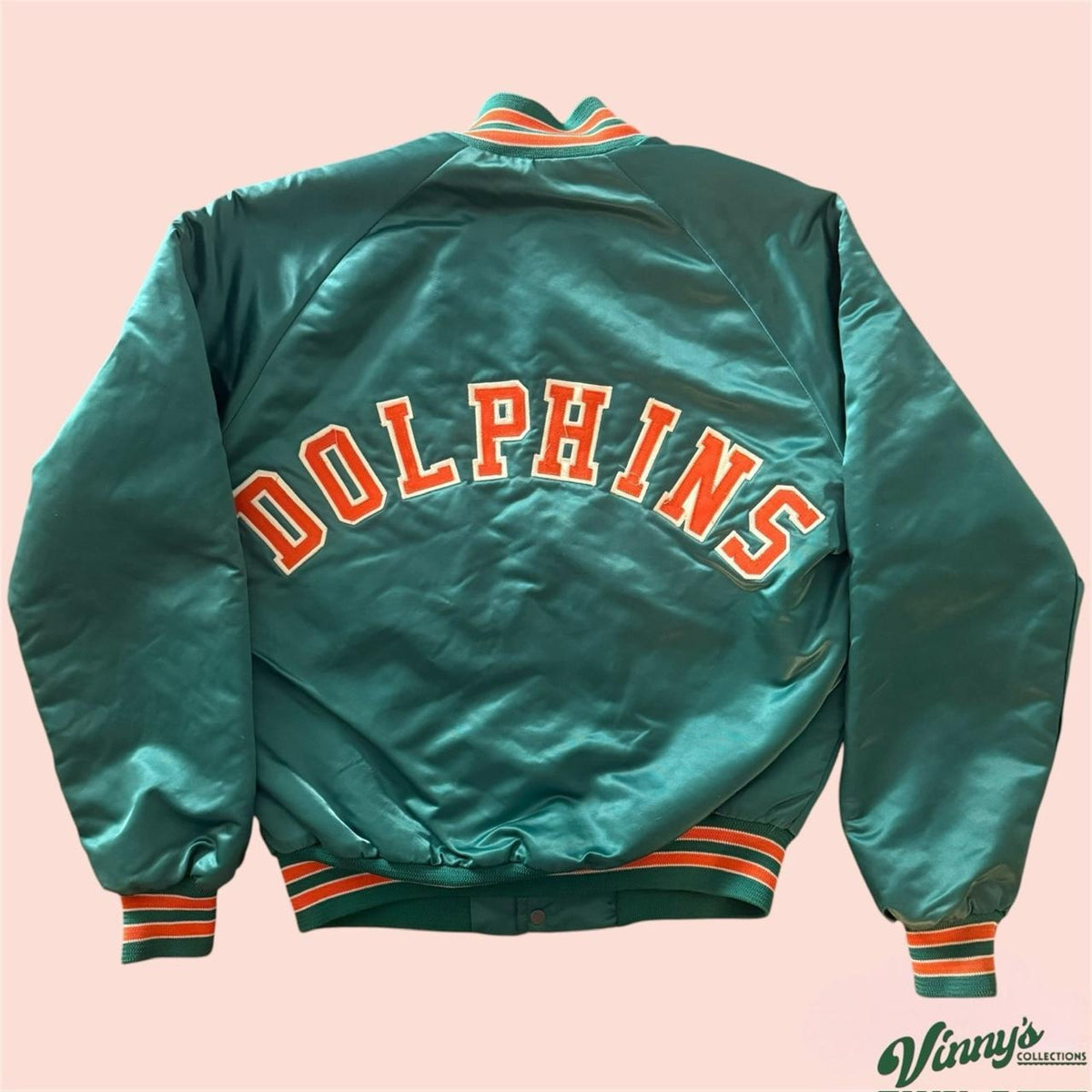 Vintage 90s Chalkline NFL Miami Dolphins Football Satin Jacket Youth XL
