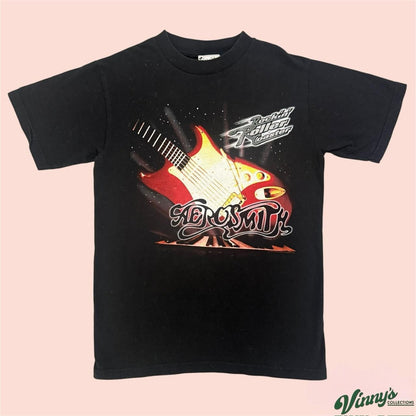 Vintage Walt Disney World Aerosmith Rockin Roller Coaster Shirt Mens Small