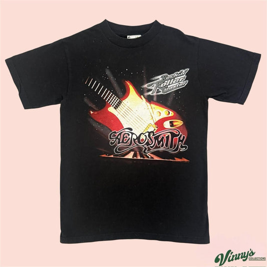 Vintage Walt Disney World Aerosmith Rockin Roller Coaster Shirt Mens Small