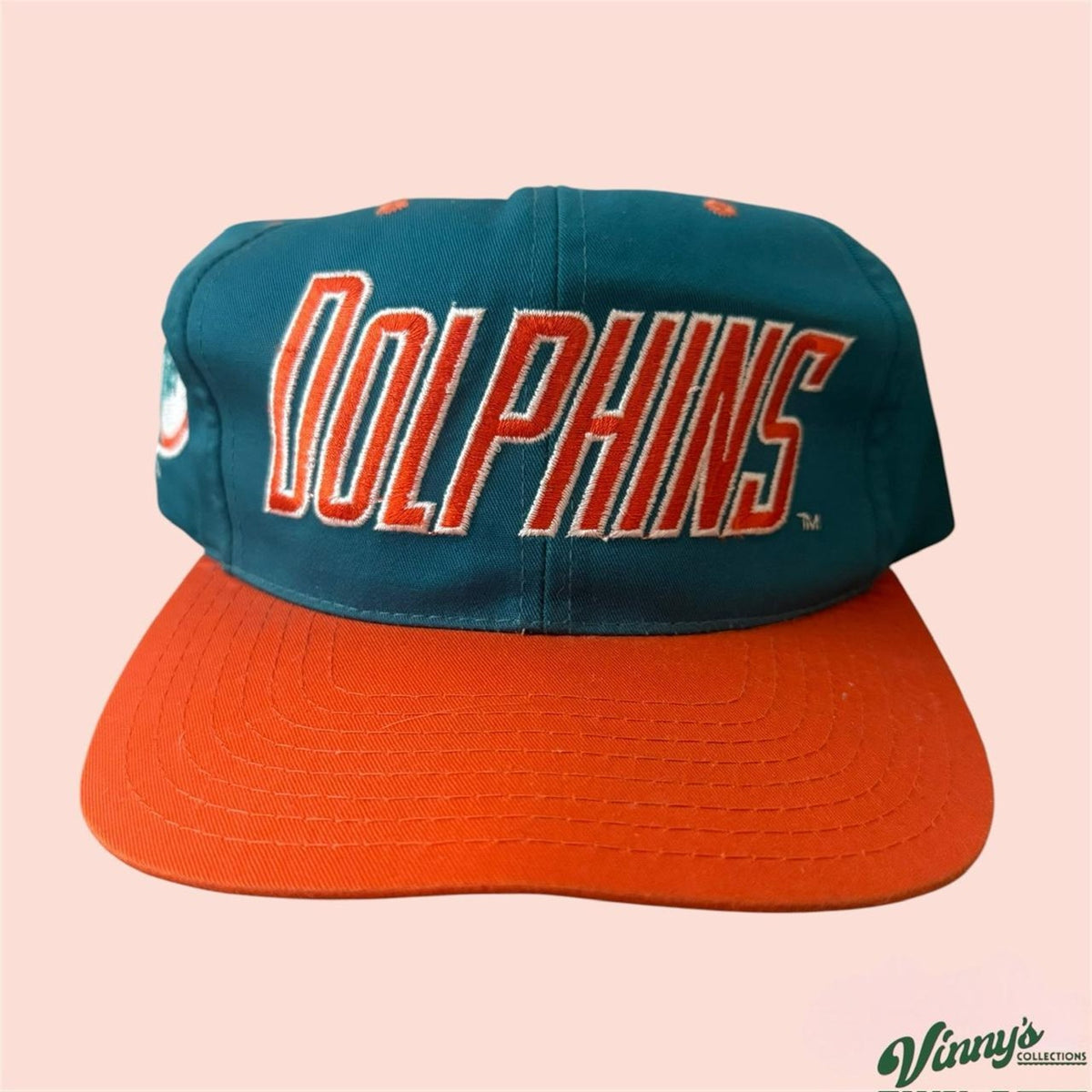 Vintage 90s AJD NFL Miami Dolphins Football Snapback Hat
