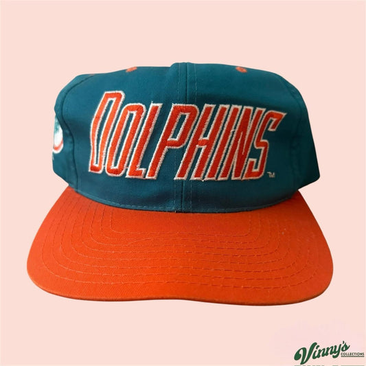 Vintage 90s AJD NFL Miami Dolphins Football Snapback Hat