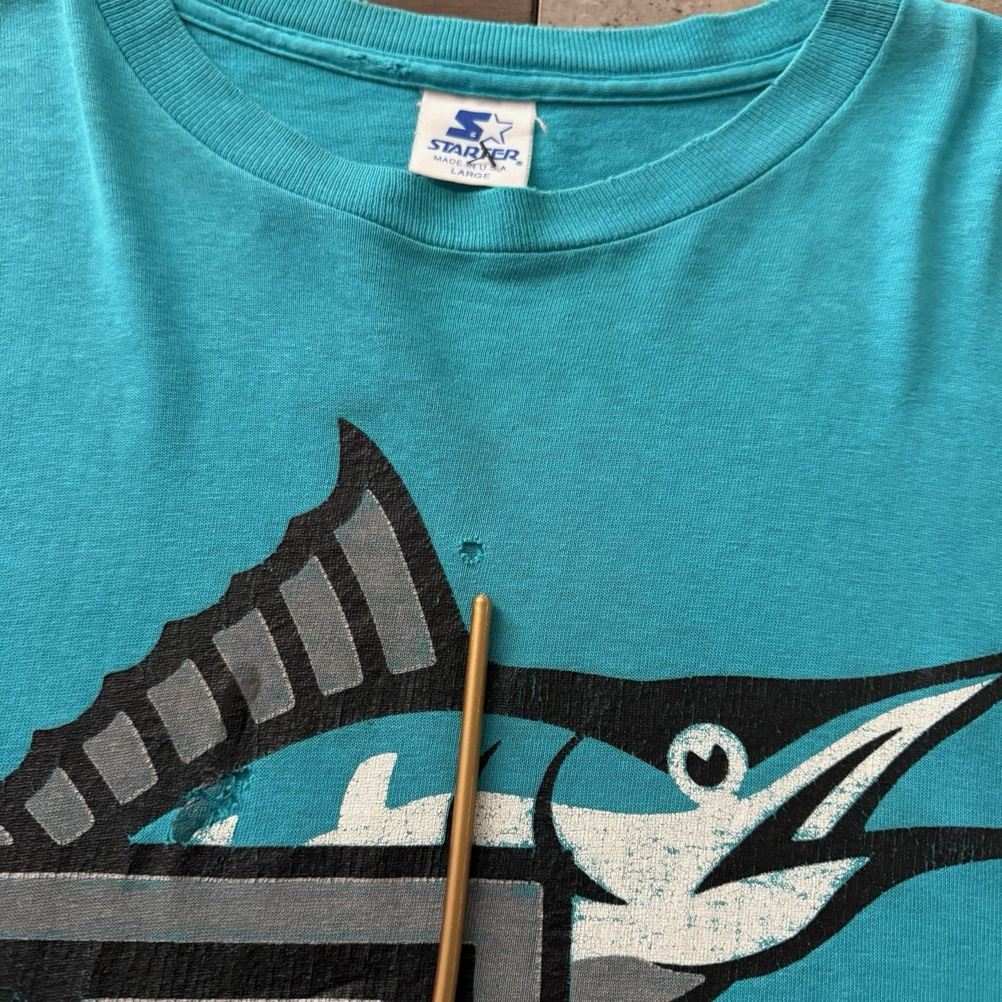 Vintage Starter MLB Florida Marlins Baseball Shirt Mens Large