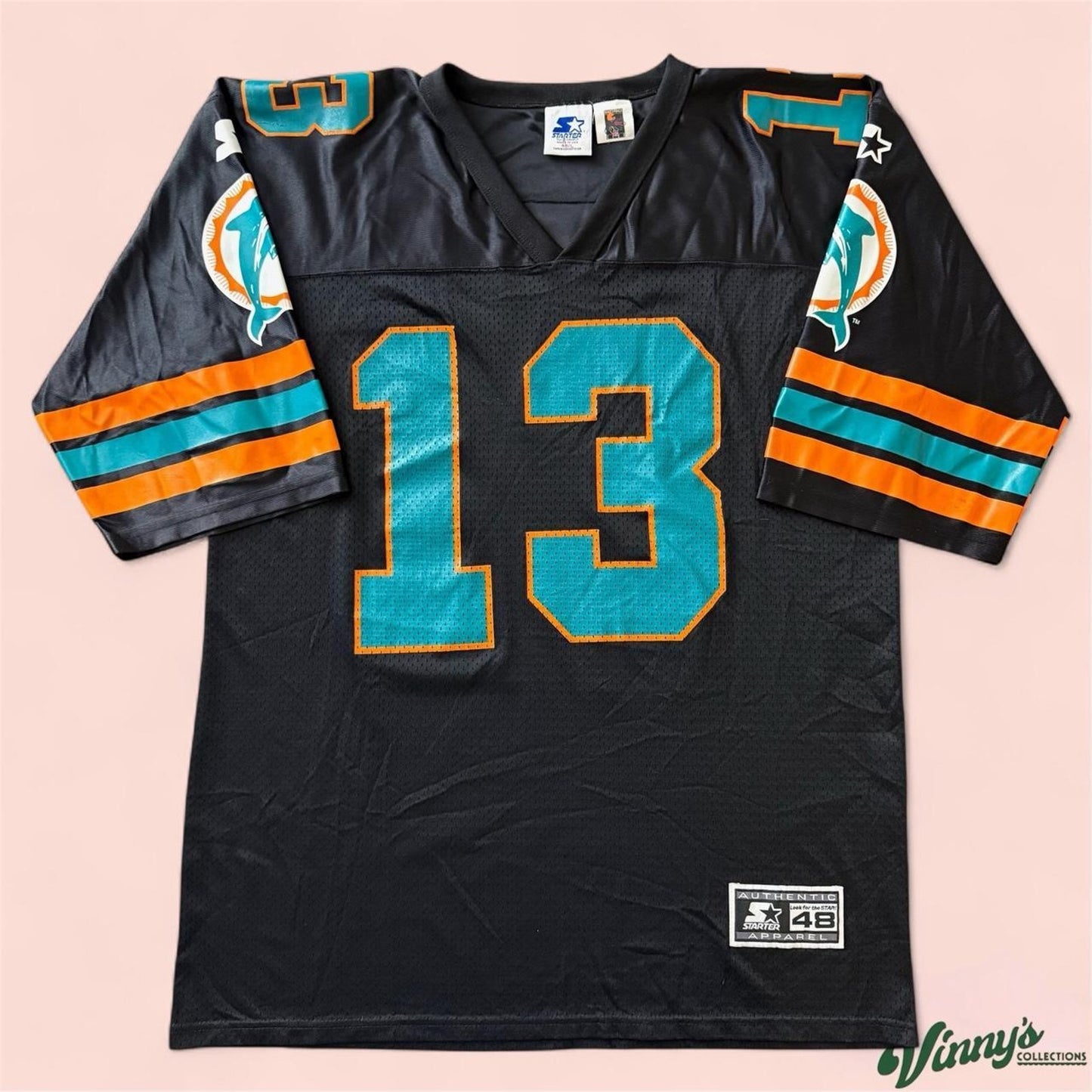 Vintage RARE NFL Starter Miami Dolphins Dan Marino Football Jersey Mens 48 Large