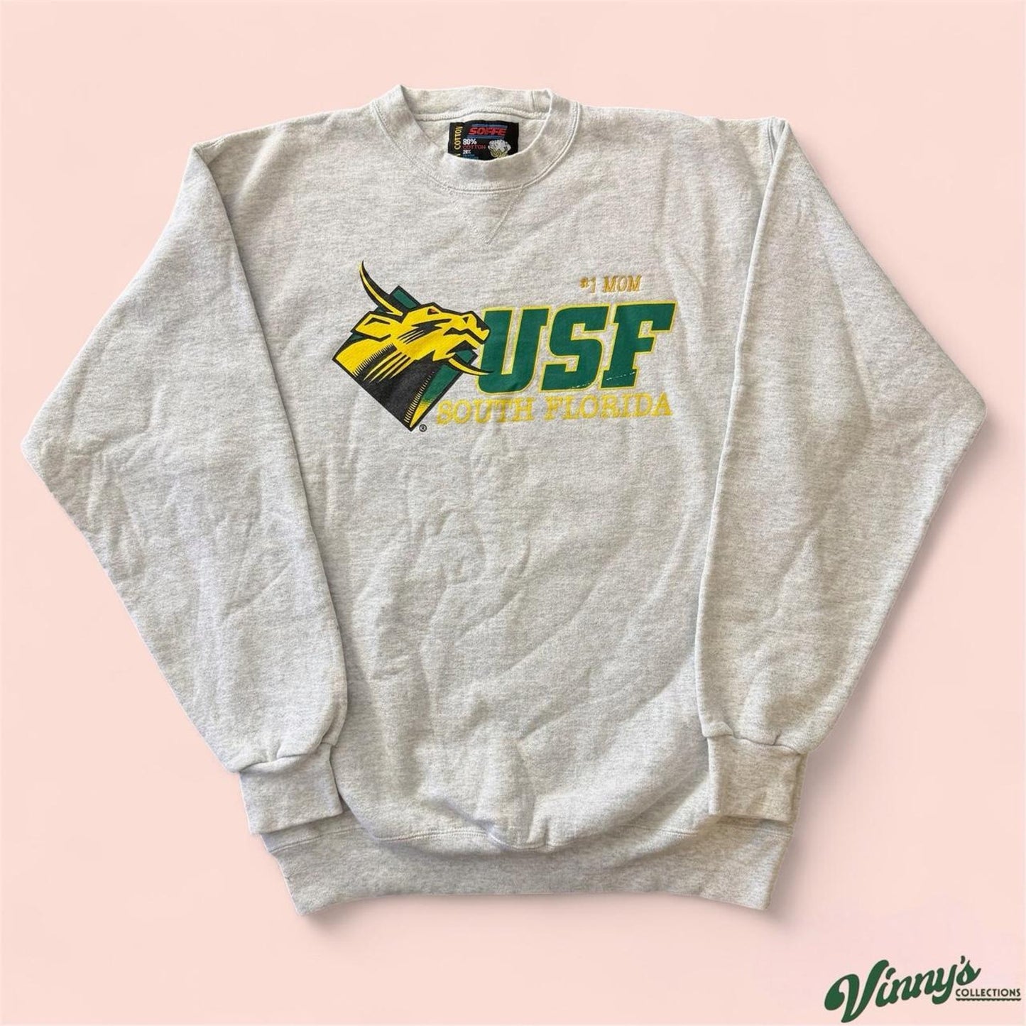 Vintage Soffe USF Bulls South Florida Mom College Crewneck Sweatshirt Mens Large