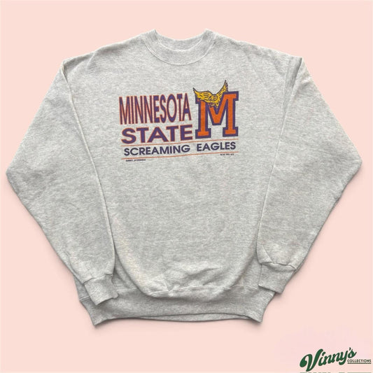 Vintage 90s Hanes Minnesota Screaming Eagles College Crewneck Sweatshirt Mens XL