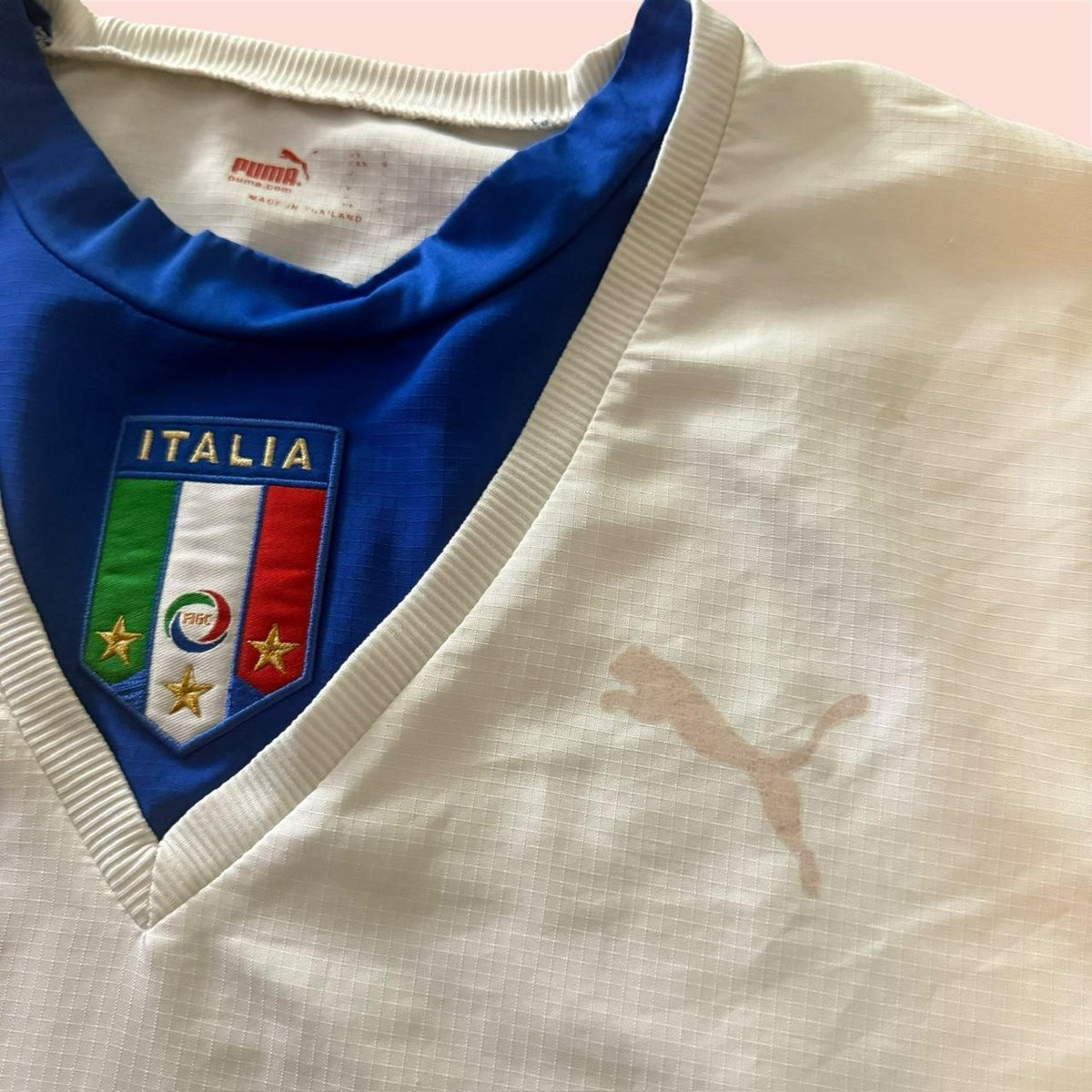 Vintage 00s Puma Italy 2006 World Cup LS Soccer Jersey Kit Mens Large