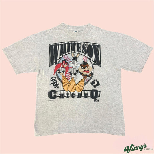 Vintage 90s Belton MLB Chicago White Sox Looney Tunes Baseball Shirt Mens XL
