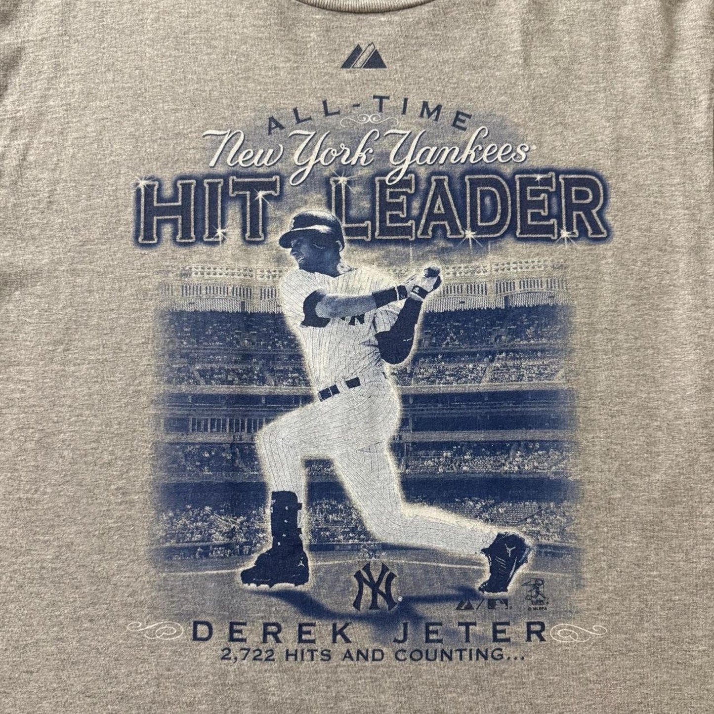 Vintage Majestic MLB New York Yankees Derek Jeter Baseball Shirt Mens Medium