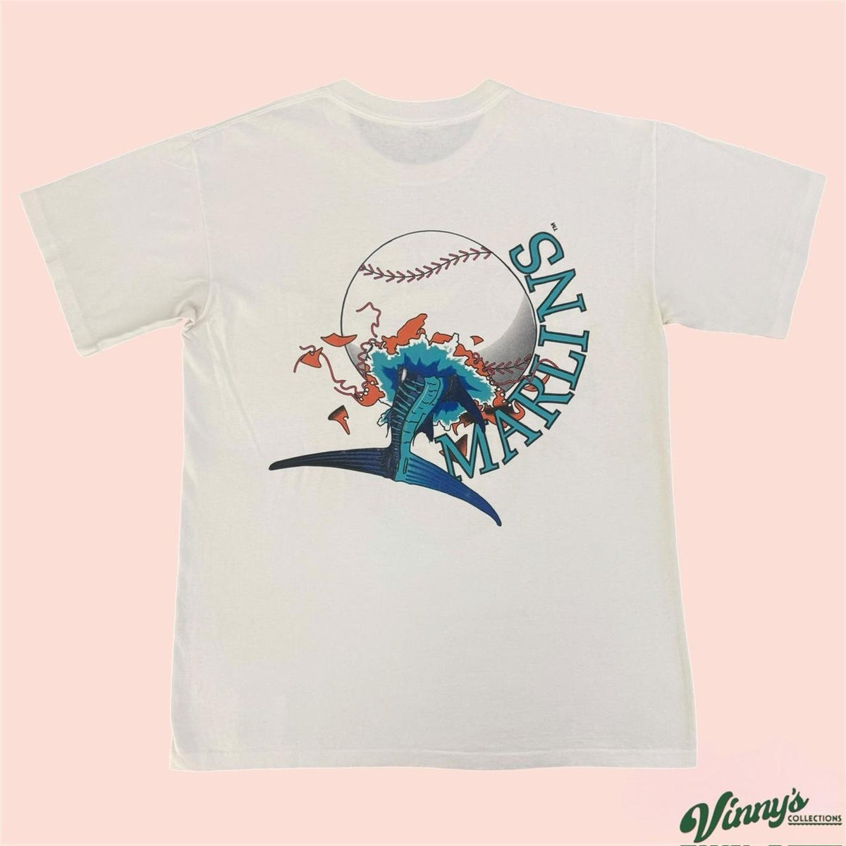 Vintage 90s Nutmeg MLB Florida Marlins Breakthrough Baseball Shirt Mens XL