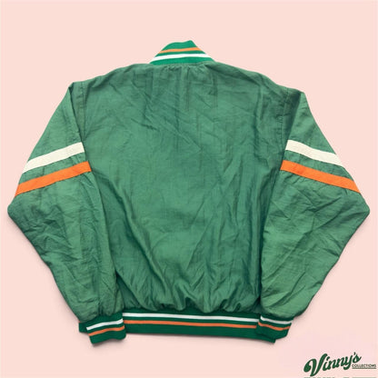 Vintage 90s Ruff Stuff Miami Hurricanes College Hoodie Jacket Mens XL