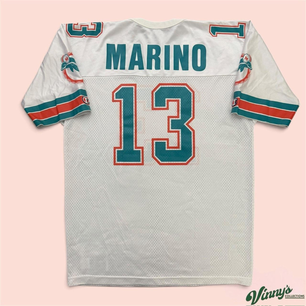 Vintage 90s Champion Miami Dolphins Dan Marino Football Jersey Mens Large