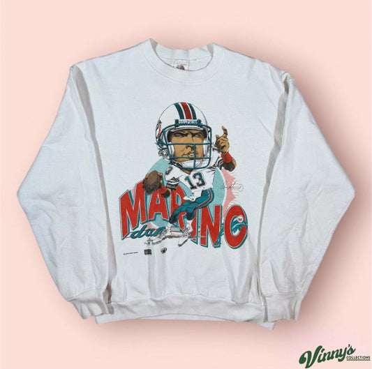 Vintage NFL Miami Dolphins Dan Marino Football Sweatshirt Mens Large