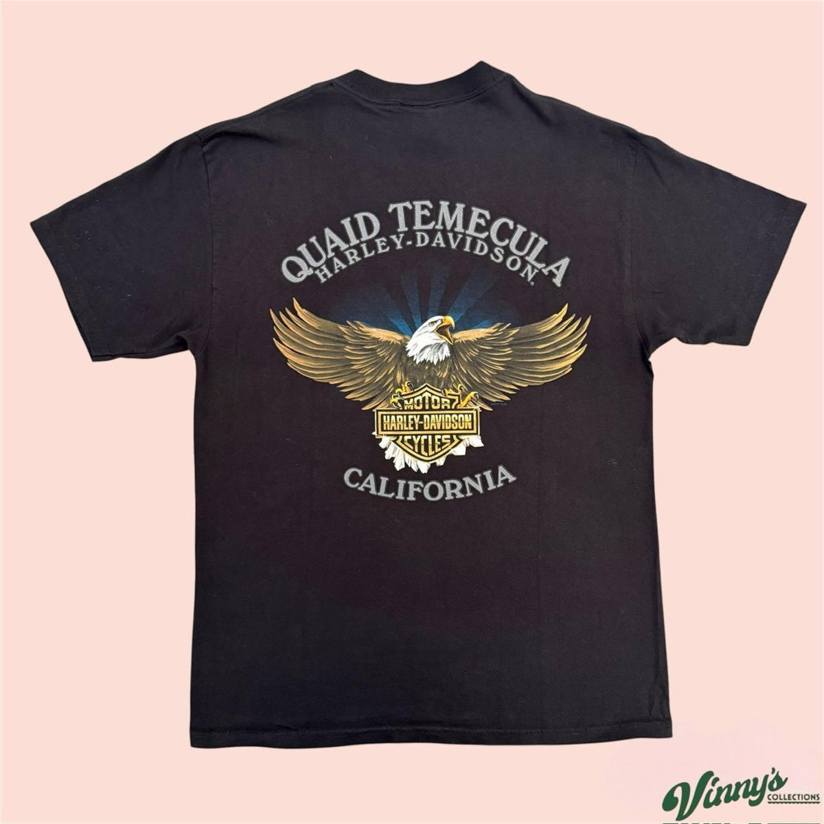 Vintage Harley Davidson Just Ride Temecula California Biker Shirt Mens Large