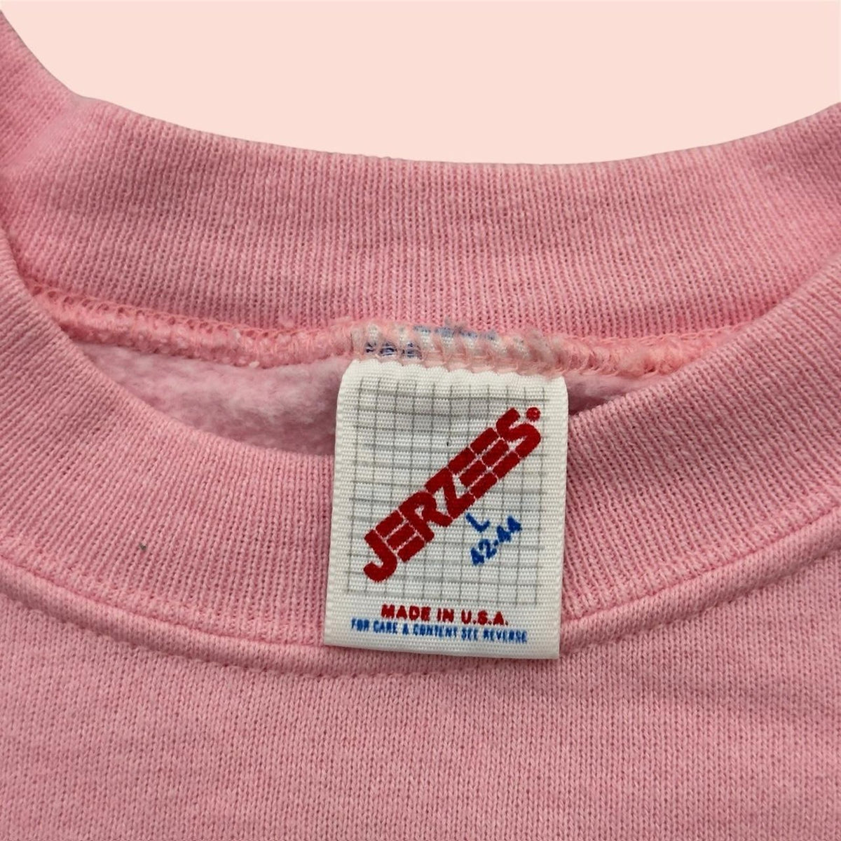 Vintage 90s Jerzees Pink Disney Mickey Mouse Crewneck Sweater Mens Large