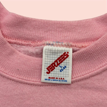Vintage 90s Jerzees Pink Disney Mickey Mouse Crewneck Sweater Mens Large