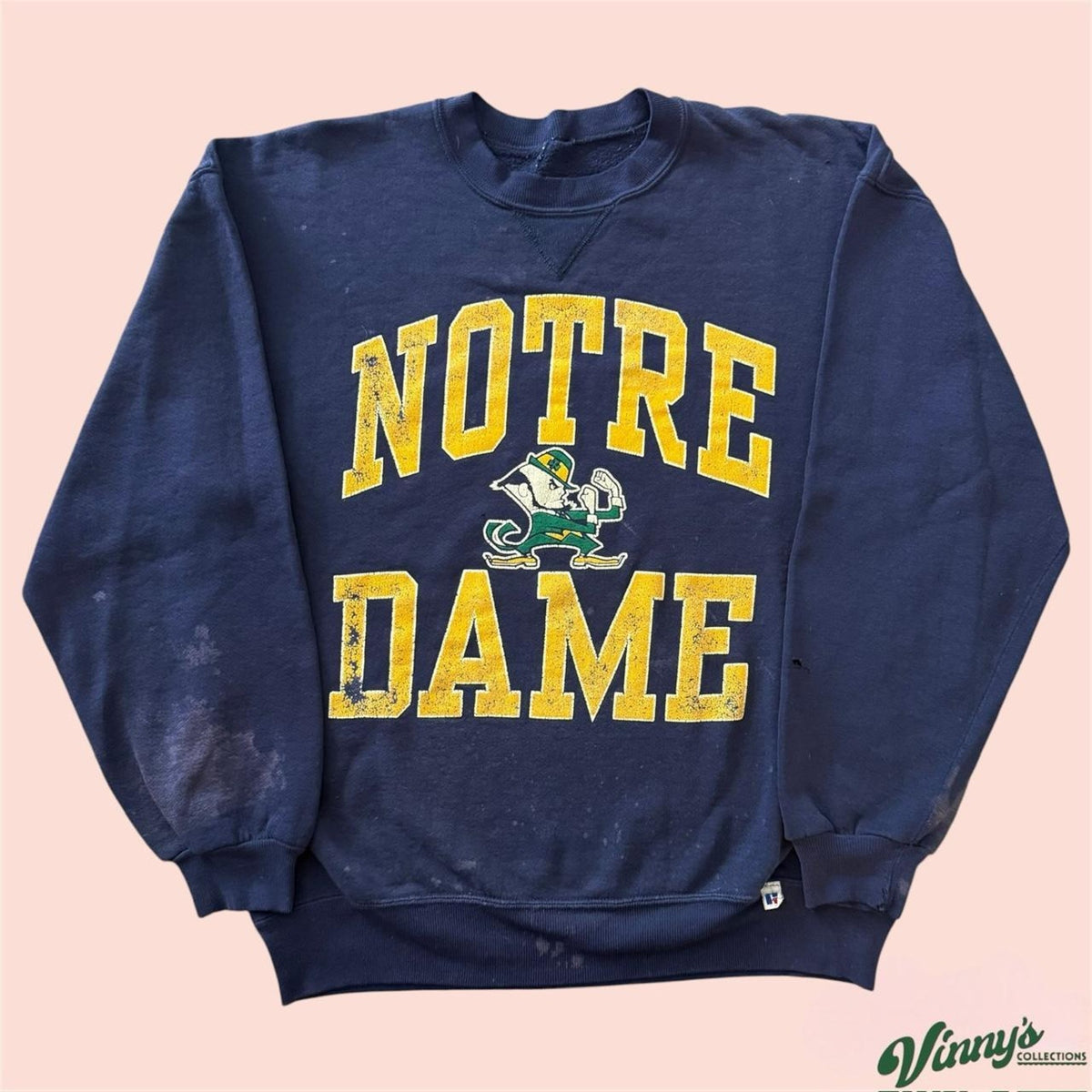 Vintage 90s Notre Dame Fighting Irish College Crewneck Sweatshirt Mens XL