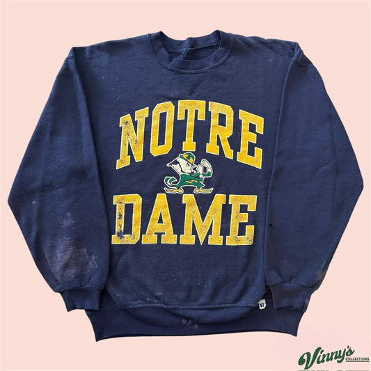 Vintage 90s Notre Dame Fighting Irish College Crewneck Sweatshirt Mens XL