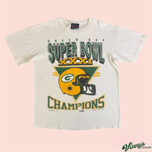 Vintage Magic Johnson Ts Green Bay Packers Super Bowl Champions Shirt Mens Large
