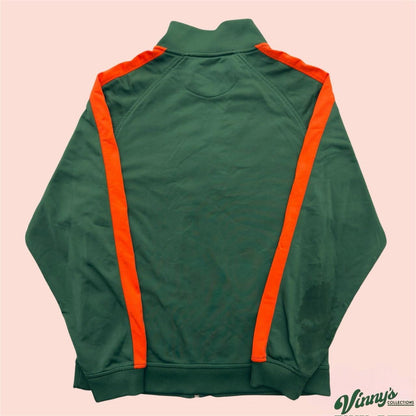 Vintage 00s Y2K Nike Team Miami Hurricanes College Track Jacket Mens Small