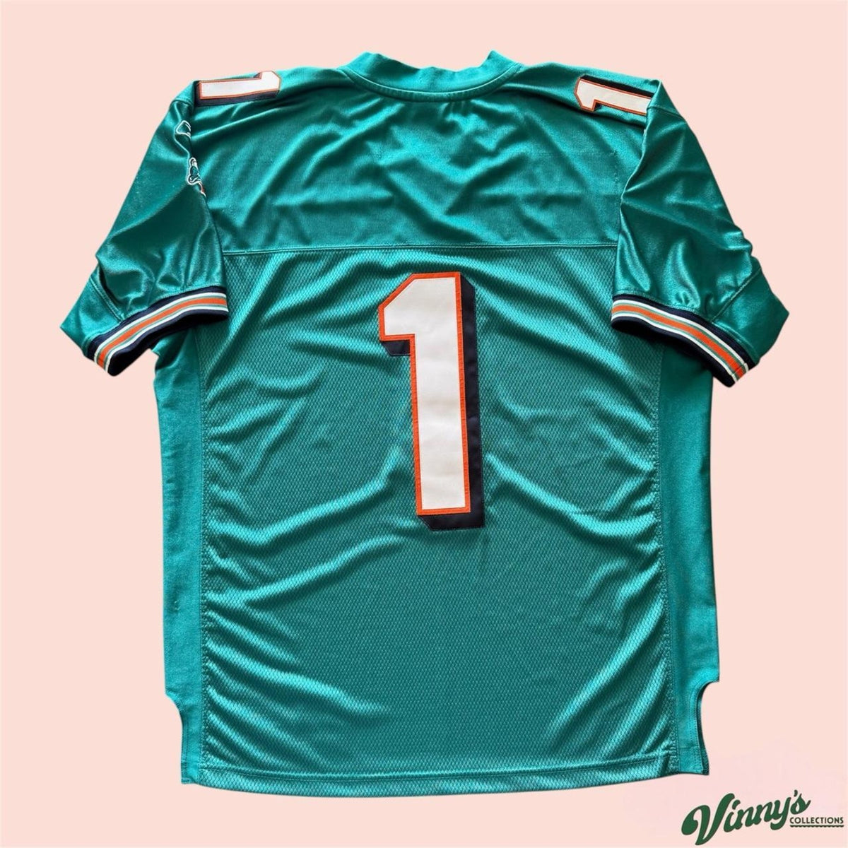 Vintage Reebok NFL Miami Dolphins #1 Authentic Football Jersey Mens XL
