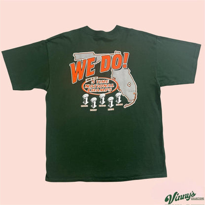 Vintage 00s Gildan Miami Hurricanes Smack Talk Got Five? College Shirt Mens XL