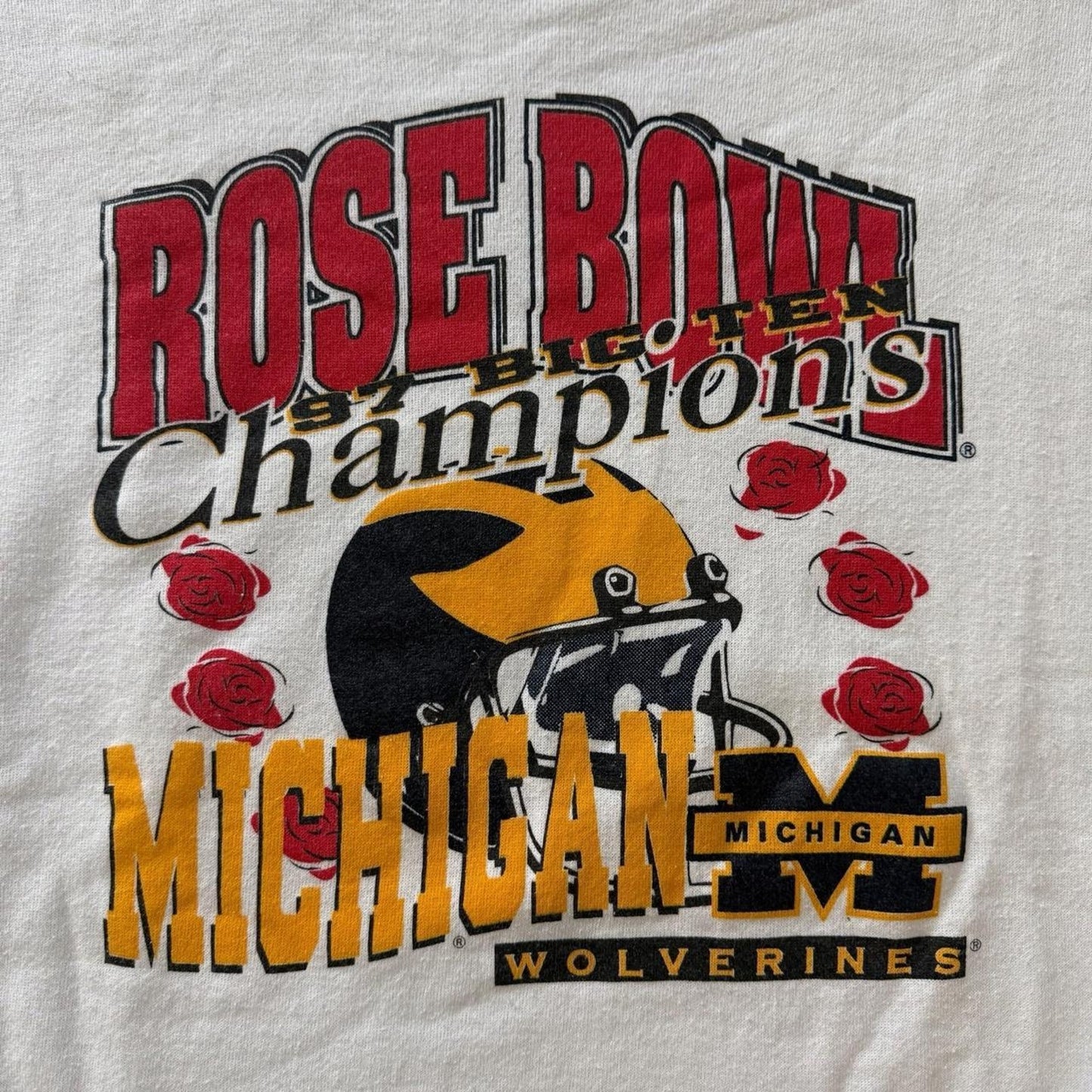 Vintage 1997 Michigan Wolverines Rose Bowl College Crewneck Sweatshirt Mens XL