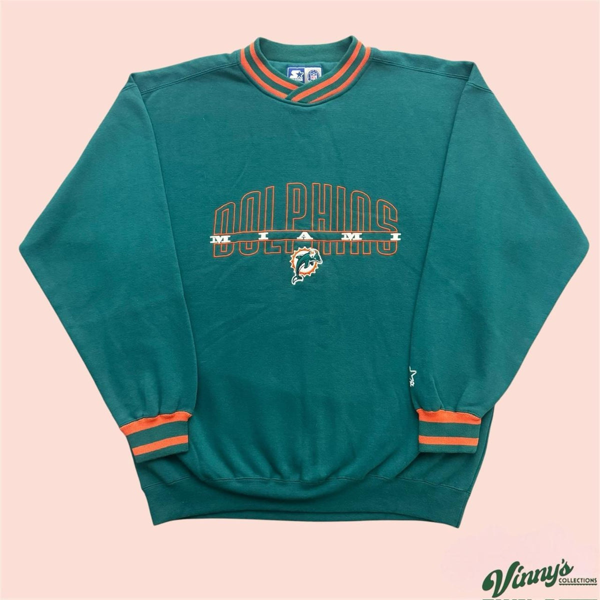 Vintage 90s Starter Miami Dolphins Football Sweatshirt Mens XL