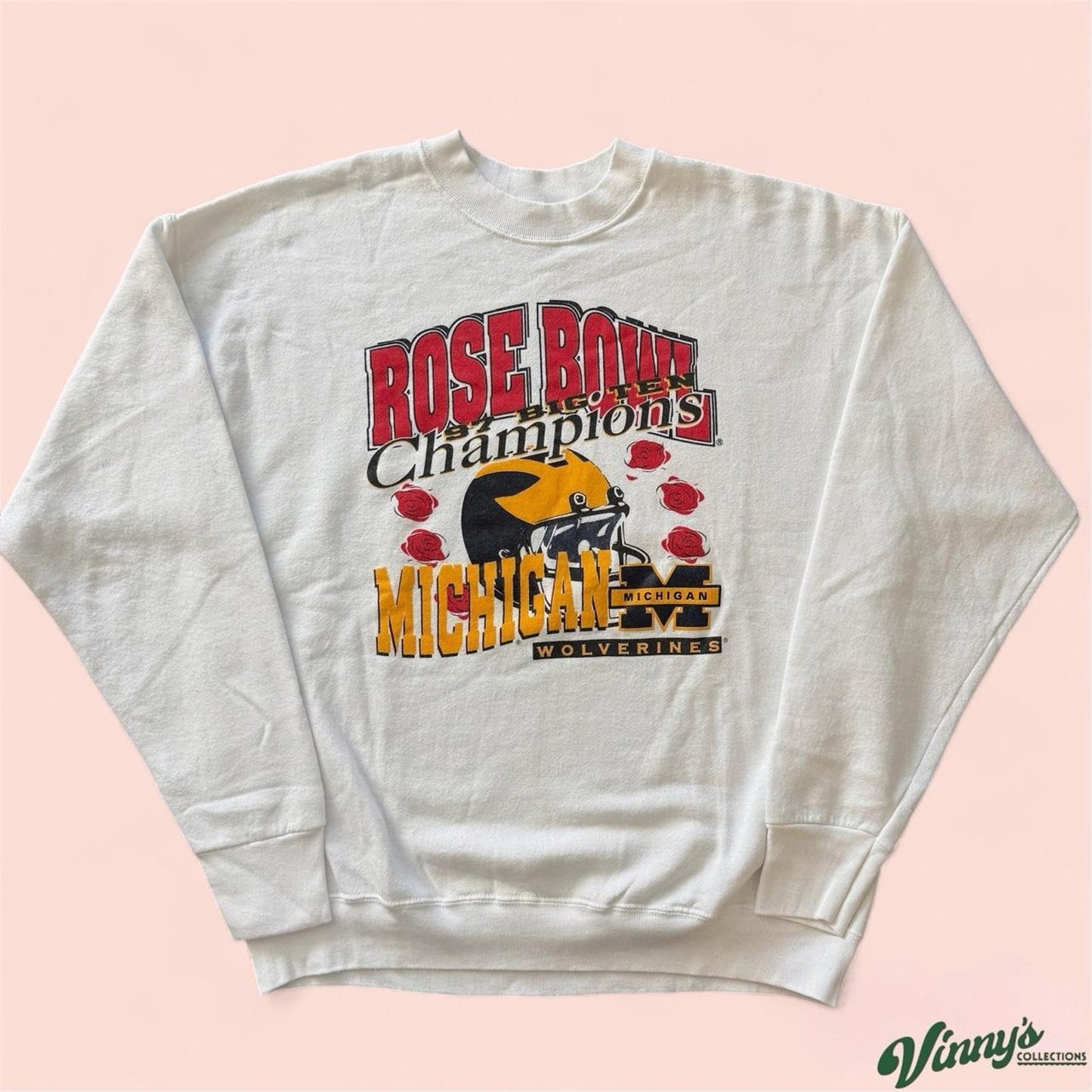 Vintage 1997 Michigan Wolverines Rose Bowl College Crewneck Sweatshirt Mens XL