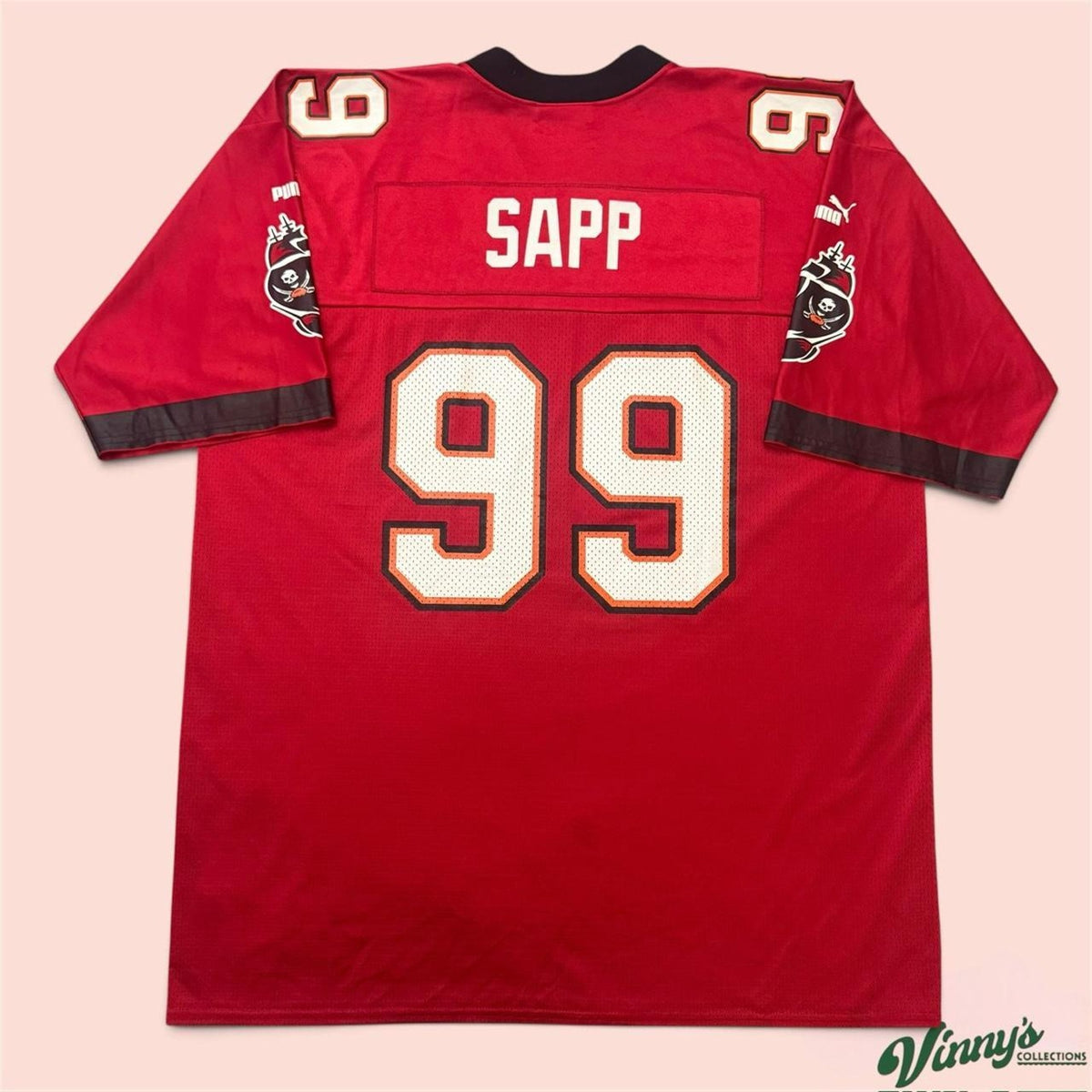 Vintage 90s Puma Tampa Bay Buccaneers Warren Sapp Football Jersey Mens XL