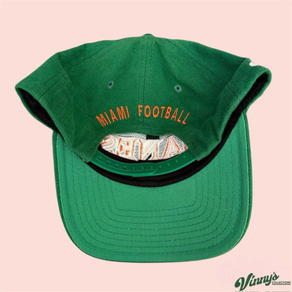 Vintage 90s Nike Miami Hurricanes College Snapback Hat