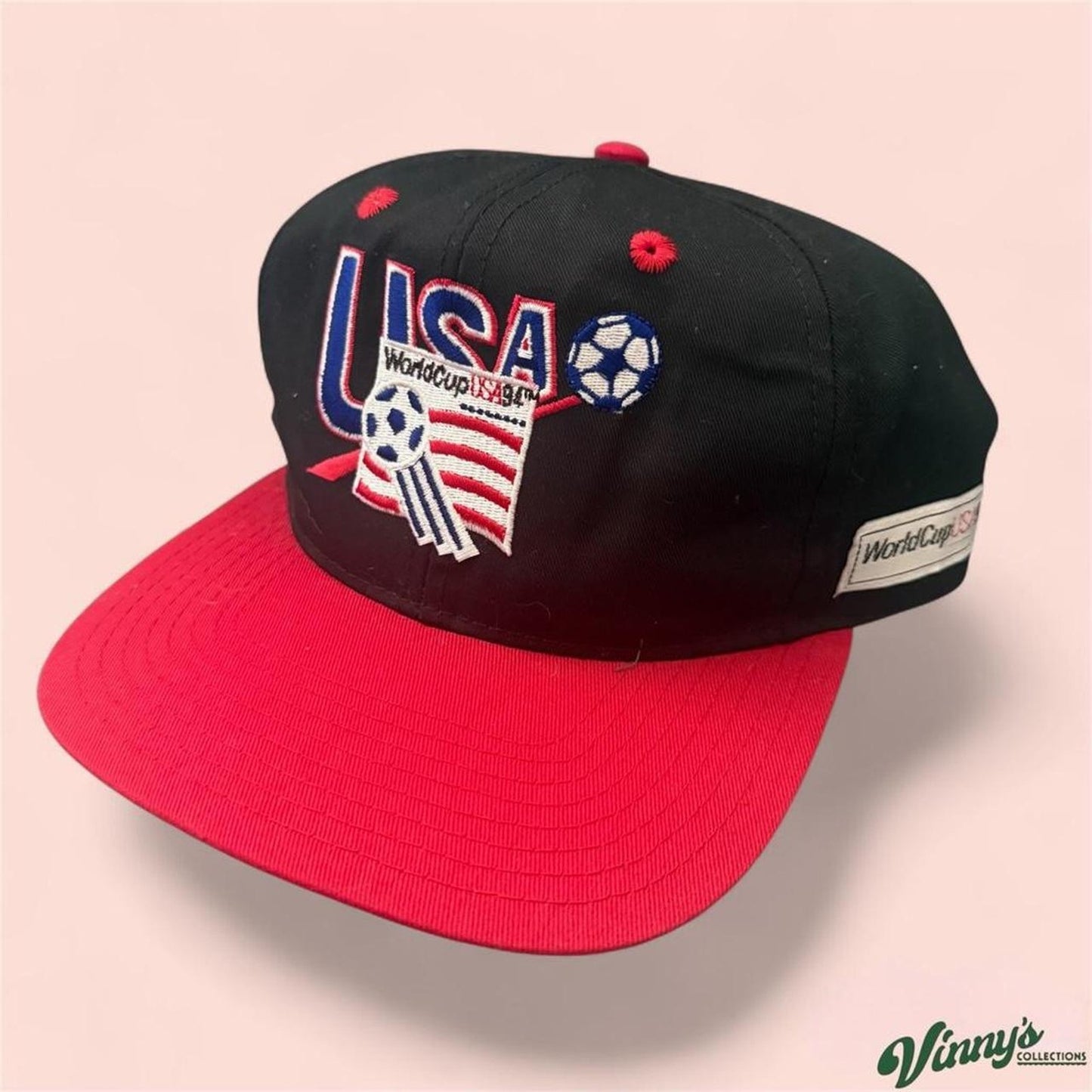 Vintage 90s Twins Enterprise 1994 USA World Cup Soccer Snapback Cap